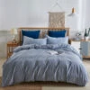 Pinstripe Denim Duvet Cover Sham Set
