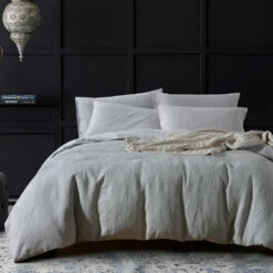 Aria Grey Matelassé Duvet Cover Set
