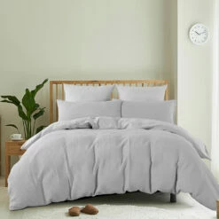 Luna Grey Waffle Cover Set