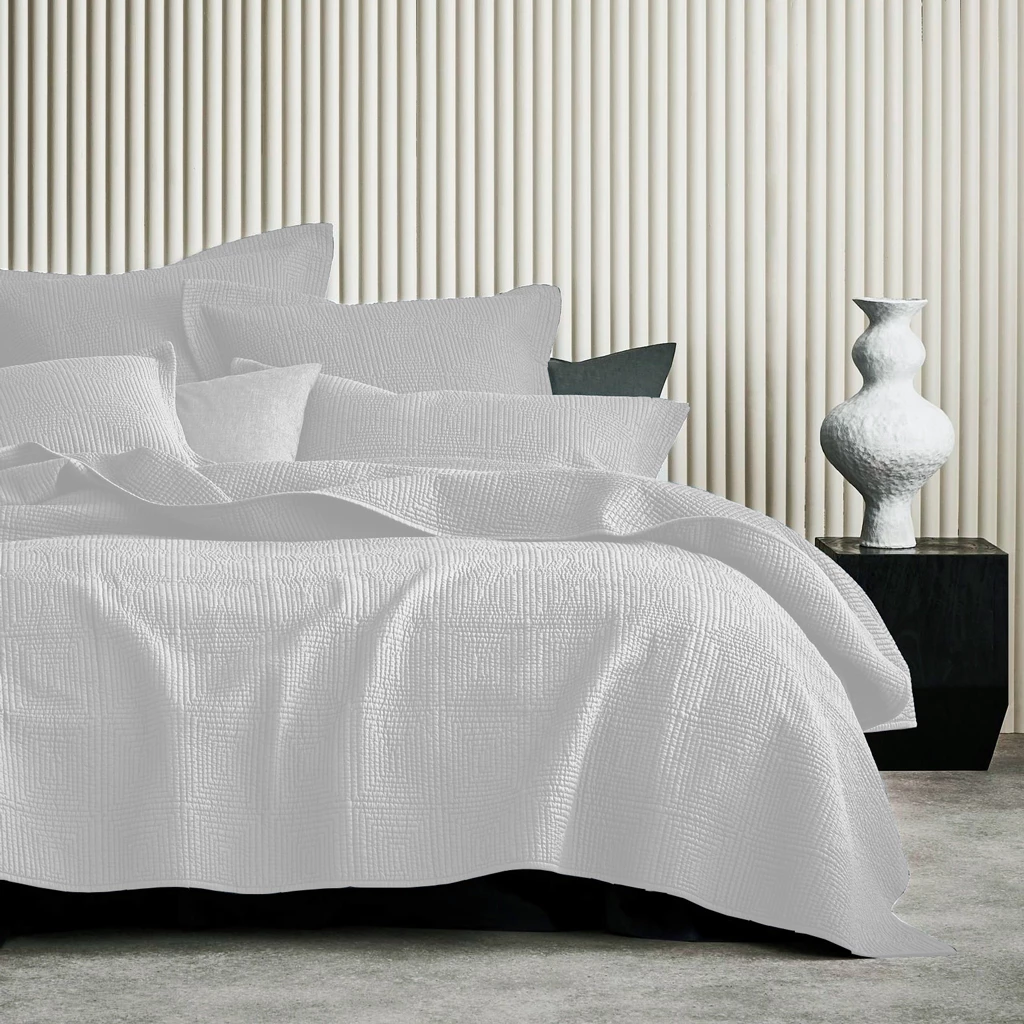 Grid Cotton Coverlet Set - Image 3