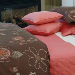 Swirl Coral Duvet Cover Set